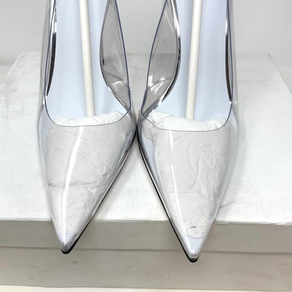 Good American Cinder-F*CKING-RELLA Pump In Glass Clear Size 10 New - Picture 10 of 15